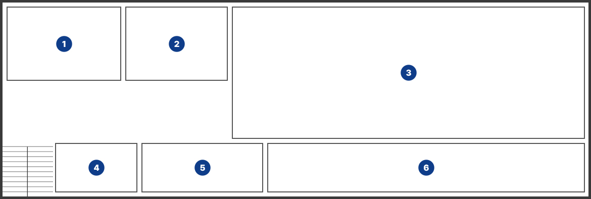 좌측 계단을 올라오면 정면에 1번 면장실이 있고, 시계방향으로 2번 창고, 3번 회의실, 6번 문서고, 5번 주방, 4번 화장실이 있습니다.