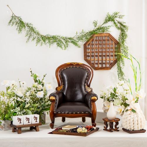 플라워 전통 돌상 (화이트)